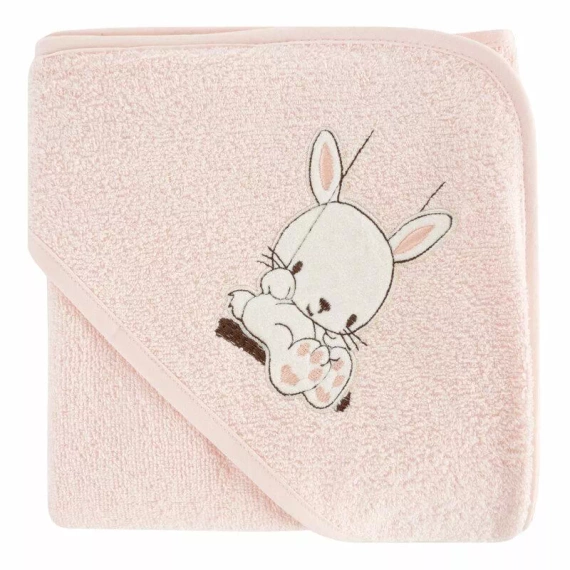 Niemowlęce okrycie kąpielowe Baby 64 Królik Eurofirany różowy
