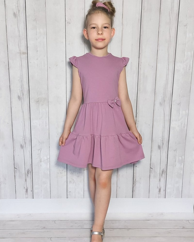 Sukienka dziewczęca Nadia Bamabrillo wrzosowy