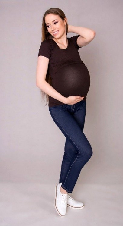 984 Bluzka ciążowa w serek do karmienia MIRACLE- bordowa