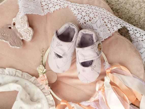 Buciki niemowlęce Charlotte Pinokio - fiolet