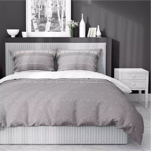 Pościel satynowa ornamenty 4823 B Home Satin Detexpol beżowy  