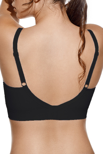 Jana Selene czarny – biustonosz do karmienia bez fiszbin z bawełny