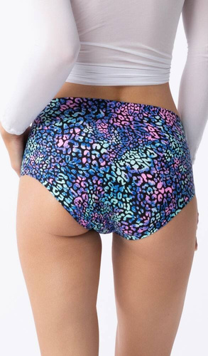 Figi Damskie Illusion Simple Maxi Julimex -niebieski