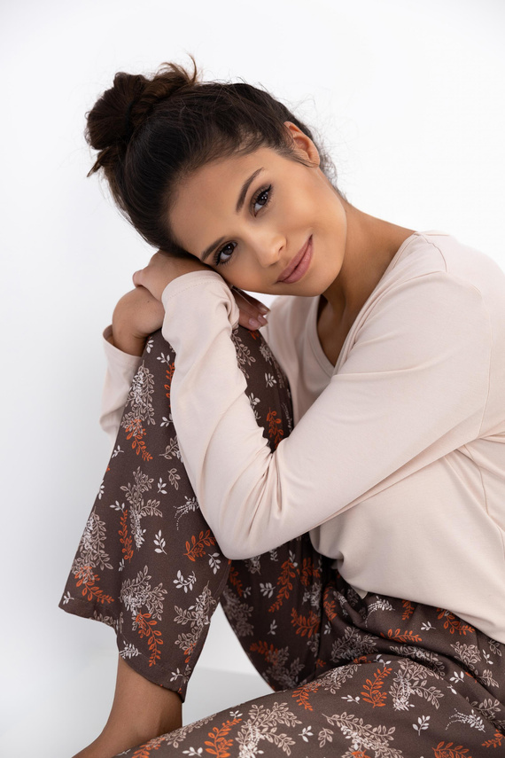 Piżama Shelby Sensis – miękka wiskoza i modne wzorzyste spodnie