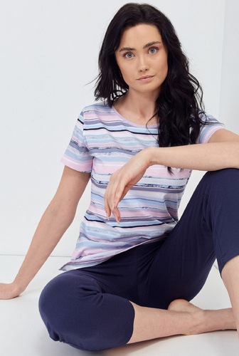 Piżama damska 111  Cana -granatowy