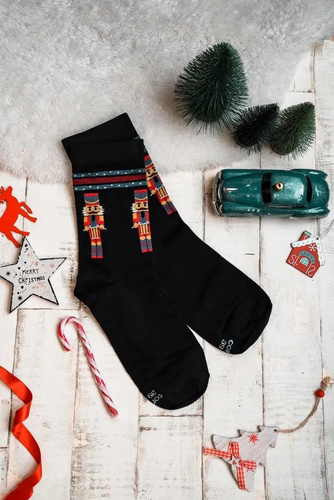 A45 Skarpety Premium A'3 Cornette - czarny (żołnierzyki) 