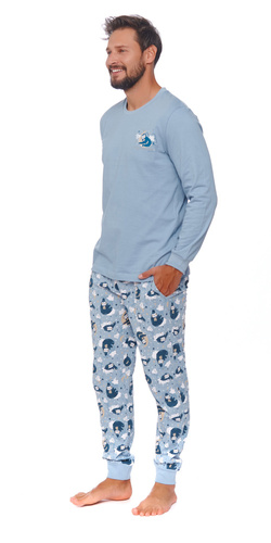 PMB.4511 "Sloth" Piżama Męska Doctor Nap - black