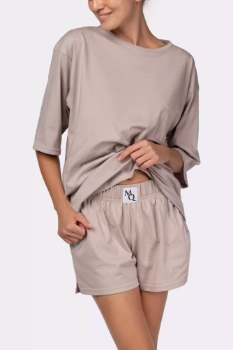Piżama damska Joy shortsleeve Mona beige 
