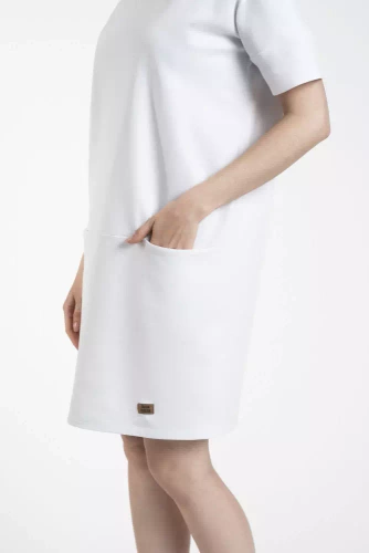 Tunika damska z krótkim rękawem Karina Italian Fashion - biały