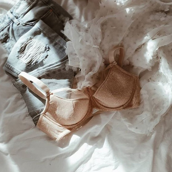 Glenn Semi Soft pół usztywniany biustonosz Unikat- beżowy