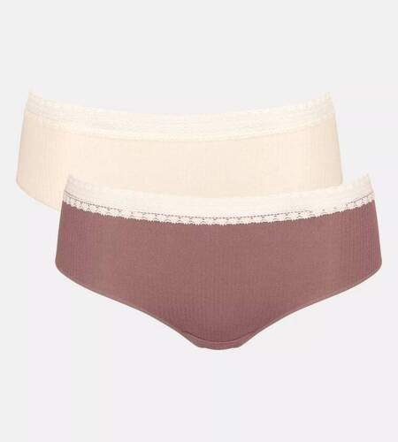 Figi Damskie GO Ribbed R Hipster C2P 2-pak Sloggi - black
