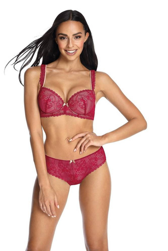 Rosel  Biustonosz push-up M-3402/11 Mat bordowy