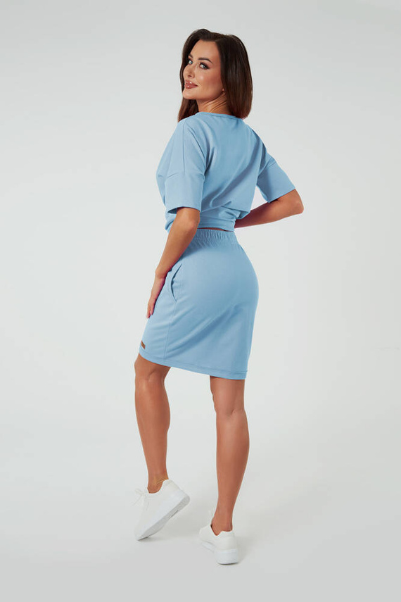 Spódnica damska mini Stella Italian Fashion - niebieski