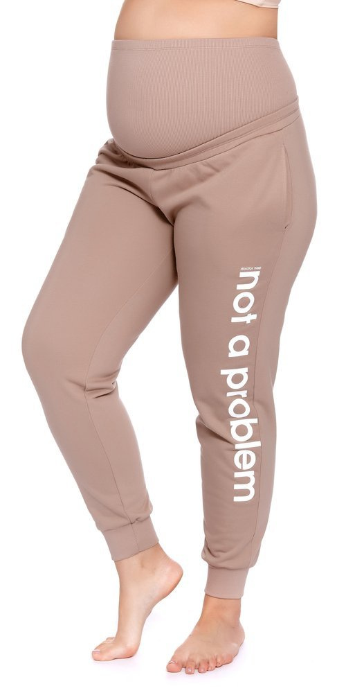 SPO.4238 Spodnie dresowe ciążowe Doctor Nap - beige