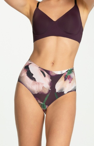 Julimex Velvet Bloom Simple Maxi – figi damskie bezszwowe z kwiatowym motywem