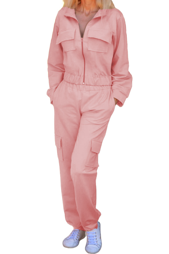 Komplet dresowy Mili Mirale – modny bawełniany dres damski z kieszeniami i zamkiem