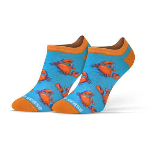 Kraby Skarpety stopki finest cotton dwie różne Sesto Senso niebieski