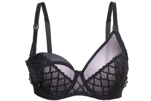 Miękki biustonosz do karmienia Huggy Soft Black Momtobe czarny