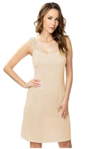 Koszula nocna z koronką 86553 Cloe Mewa beżowy 