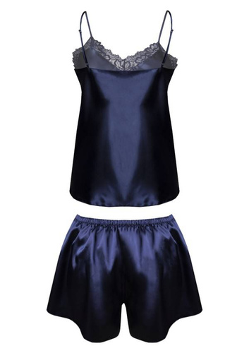 Piżama Damska Satynowa Samantha DKaren - granat 