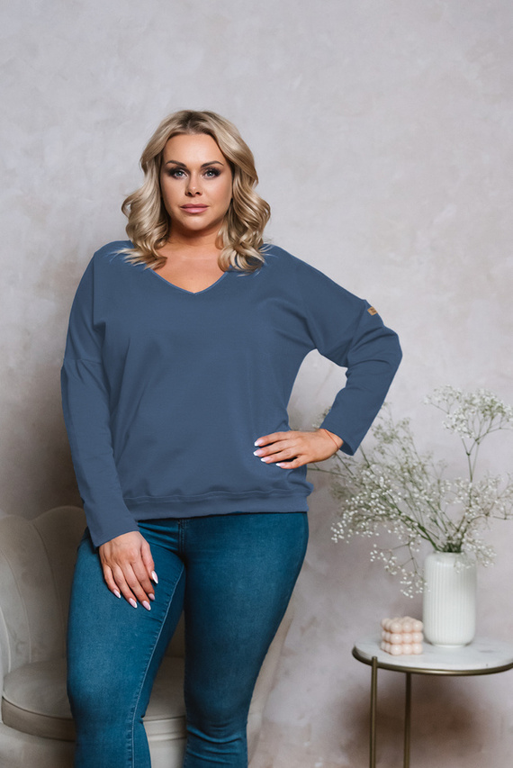 Bluza damska Karina Italian Fashion - jeansowy