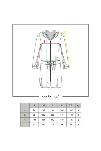 SWO.1008 Szlafrok damski Doctor Nap - deep blue