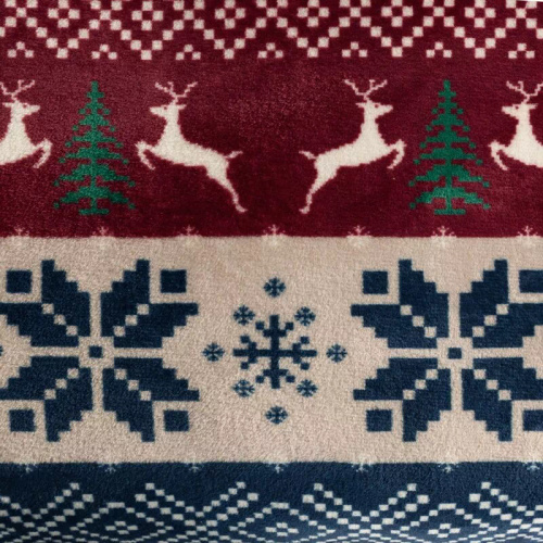 Narzuta świąteczna welurowa Carol Eurofirany granatowy  