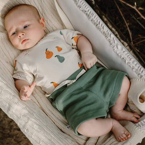 Body kopertowe z krótkim rękawem Pearfect Eevi - ecru