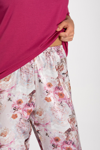 Piżama damska Cascada Momenti Per Me ruby rose	