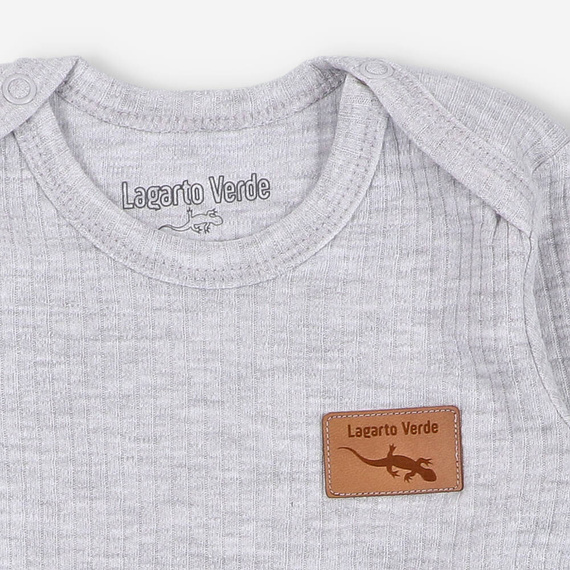 Dzianina prążkowana Body Lagarto Verde - szary