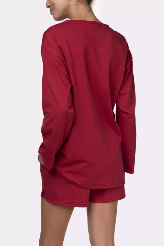 Piżama damska Joy longsleeve Mona burgund