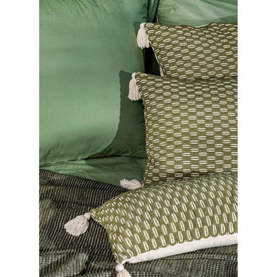 Poszewka z grubej tkaniny bawełnianej Montenegro Eurofirany oliwkowy