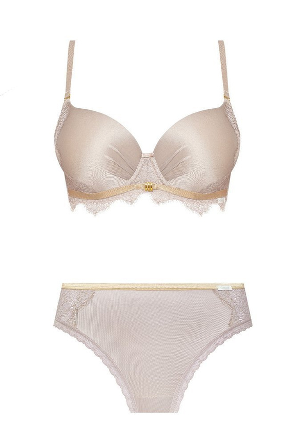 Biustonosz push-up Galina Nipplex -mokka