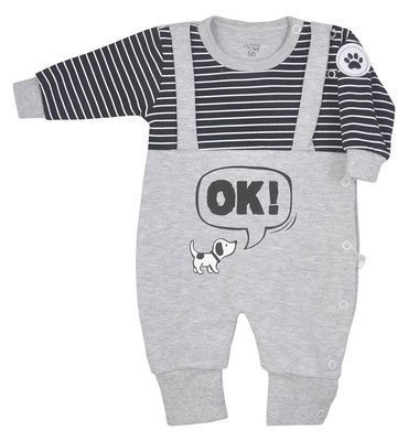 Pajac niemowlęcy "Piesek" Koala - szary