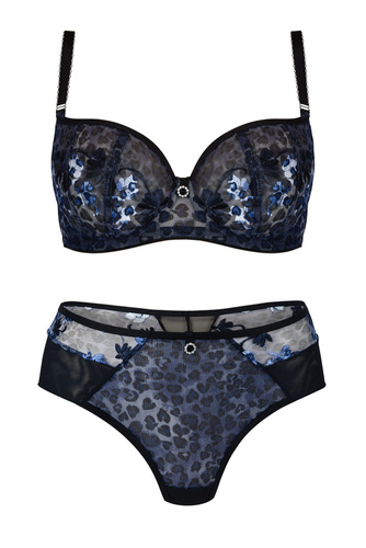 Biustonosz balkonetka 19086 Blue Panther Mediolano czarny