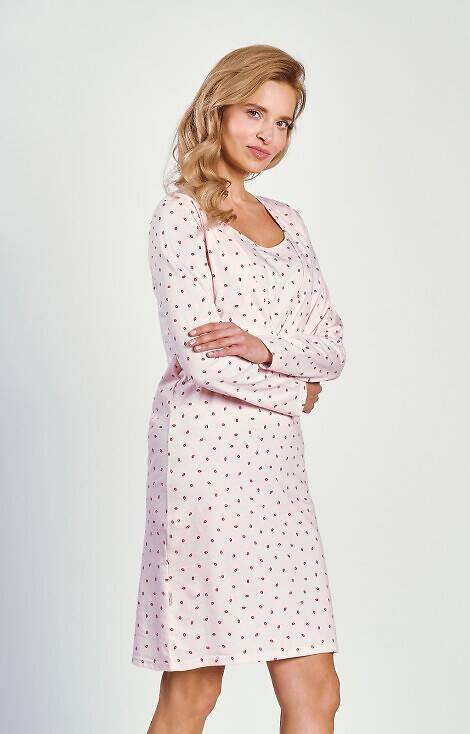 Koszula do karmienia 3216 Taro- różowa