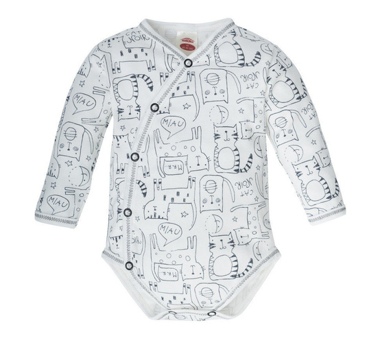 Body kopertowe z długim rękawem "FRISKY" Makoma ecru