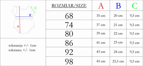 212152 Tola Rampers z krótkim rękawem Nicol