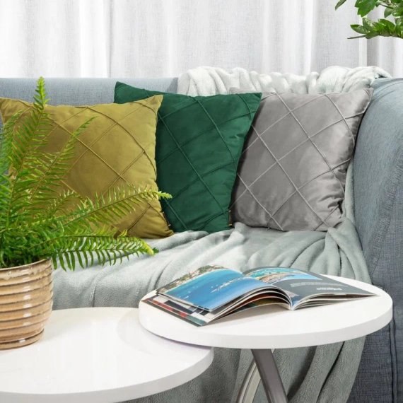 Poszewka welurowa Nala 2 Eurofirany butelkowy zielony