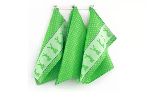 Komplet ścierek kuchennych  8525 w drewnianym pudełku Zwoltex zielony