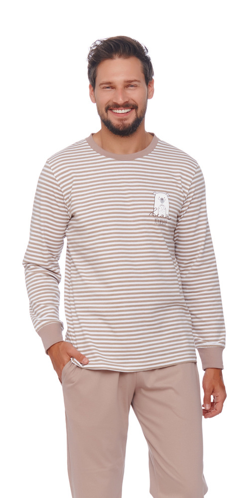 PMB.4530 "Bear" Piżama Męska Doctor Nap - beige