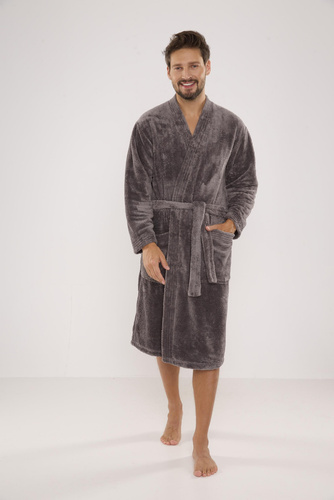 391 Hugo szlafrok męski De lafense - szary