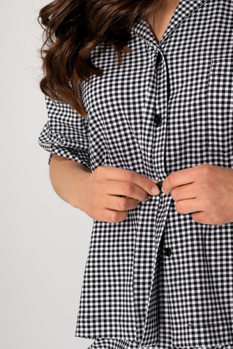 Piżama damska rozpinana Serenity Momenti Per Me black