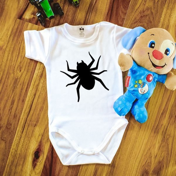 Body krótki rękaw na Halloween "PAJĄK" Moocha czarne