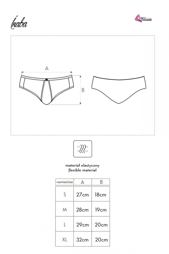 Figi damskie Inaba White LC 6055 LivCo Corsetti Fashion - biały