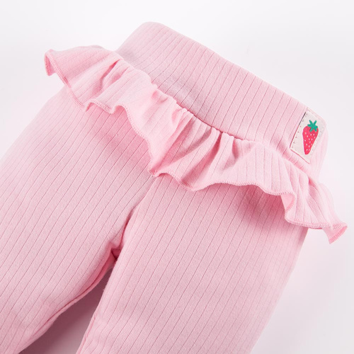 Legginsy prążkowane Strawberry & Love Eevi - różowe