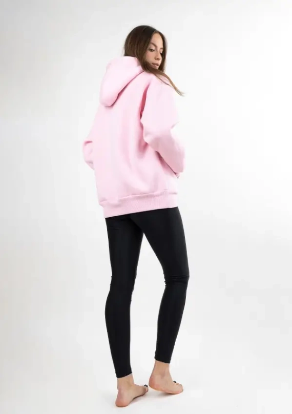 DKaren DK-K-B10 jasny różowy – damski komplet legginsów i bluzy, komfortowy i ciepły