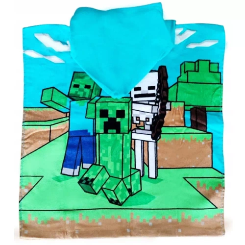 Poncho dla dzieci Minecraft ręcznik z kapturem Faro