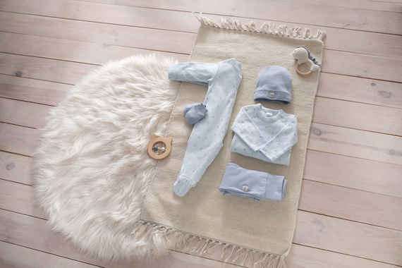 Body z długim rękawem Hello Pinokio - niebieski