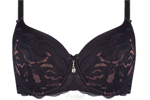 Biustonosz usztywniany full cup Olga Unikat czarny